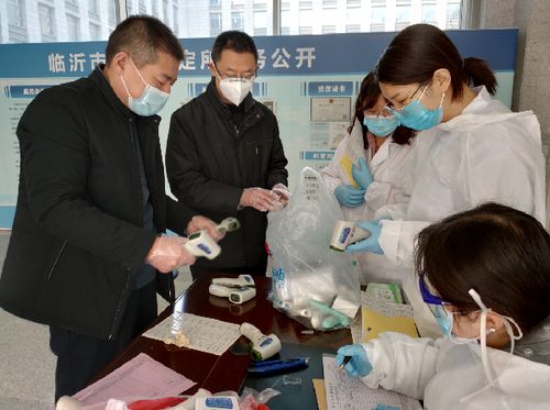 山東省臨沂市檢驗檢測中心開設疫情防控測溫設備流動計量服務點，確保測溫精準助力防疫工作